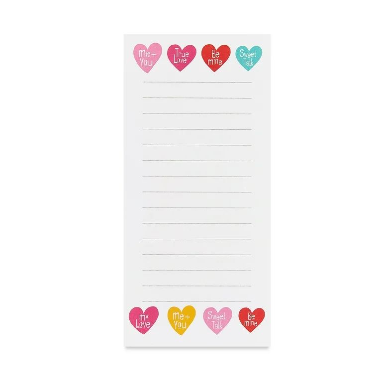 Valentine's Day Multicolor Heart Paper Notepad Party Favor by Way To Celebrate | Walmart (US)