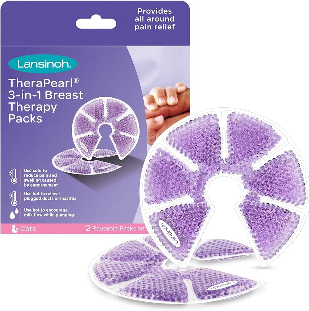 Lansinoh Breast Therapy Packs with Soft Covers, Hot and Cold Breast Pads, Breastfeeding Essentials f | Amazon (US)