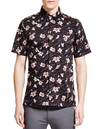 Floral Regular Fit Button Down Camp Shirt | Bloomingdale's (US)
