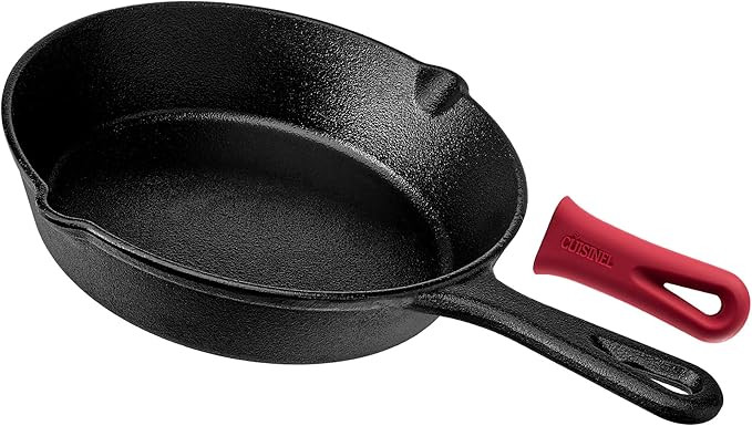 Pre Seasoned Cast Iron Skillet (8-Inch) with Handle Cover - Oven Safe Cookware - Indoor and Outdo... | Amazon (US)