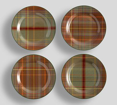 Woodrow Plaid Stoneware Dinnerware Collection