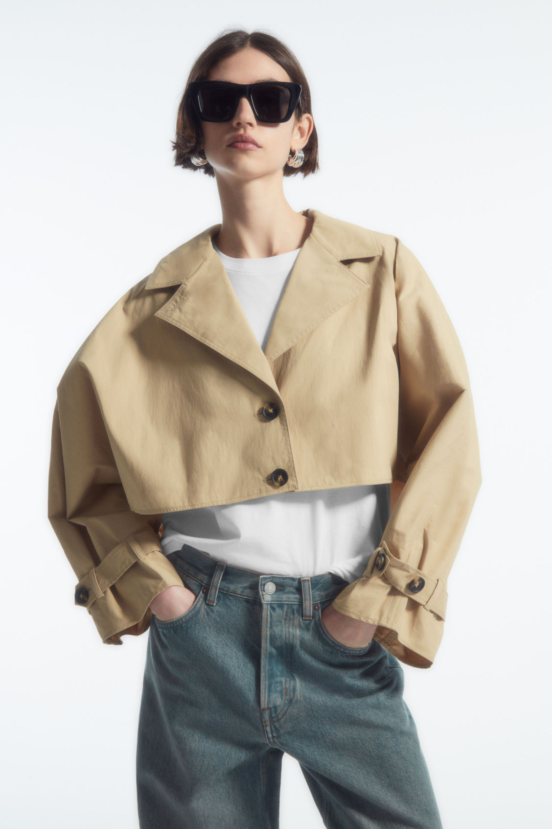 CROPPED HYBRID TRENCH COAT | COS (EU)