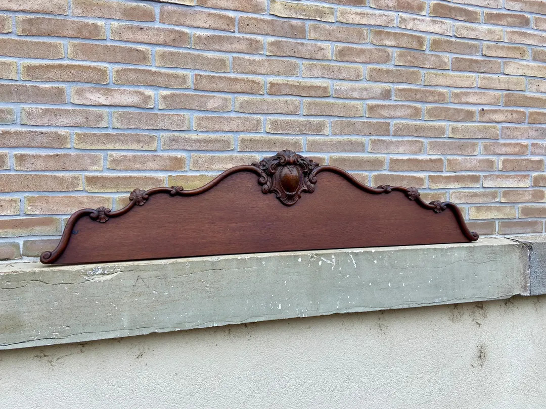 Large decorative antique castle Villa Art Deco French country pediment oak 1930 | Etsy (US)