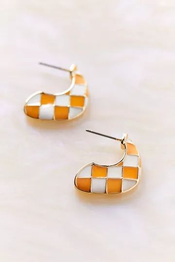 Lizette Checker Hoop Earring | Urban Outfitters (US and RoW)