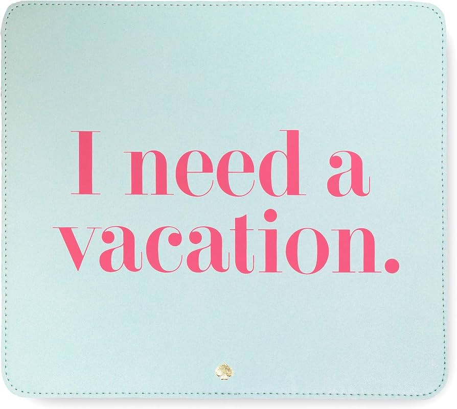 Kate Spade New York Blue Leatherette Mouse Pad, 9" x 8" Mouse Mat with Non-Slip Back, Cute Mouse ... | Amazon (US)