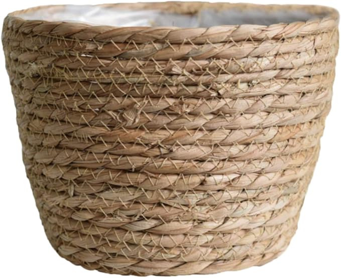 SANGDA Seagrass Basket Planters, Flower Pots Cover Storage Basket Plant Containers Hand Woven Bas... | Amazon (US)