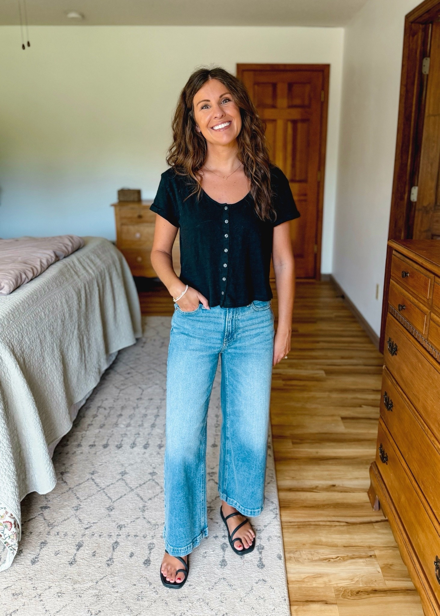 xs in my tee and 24 short/petite in my jeans. My croc sandals are size 6

#LTKPetite #LTKgrwm #LTKootd