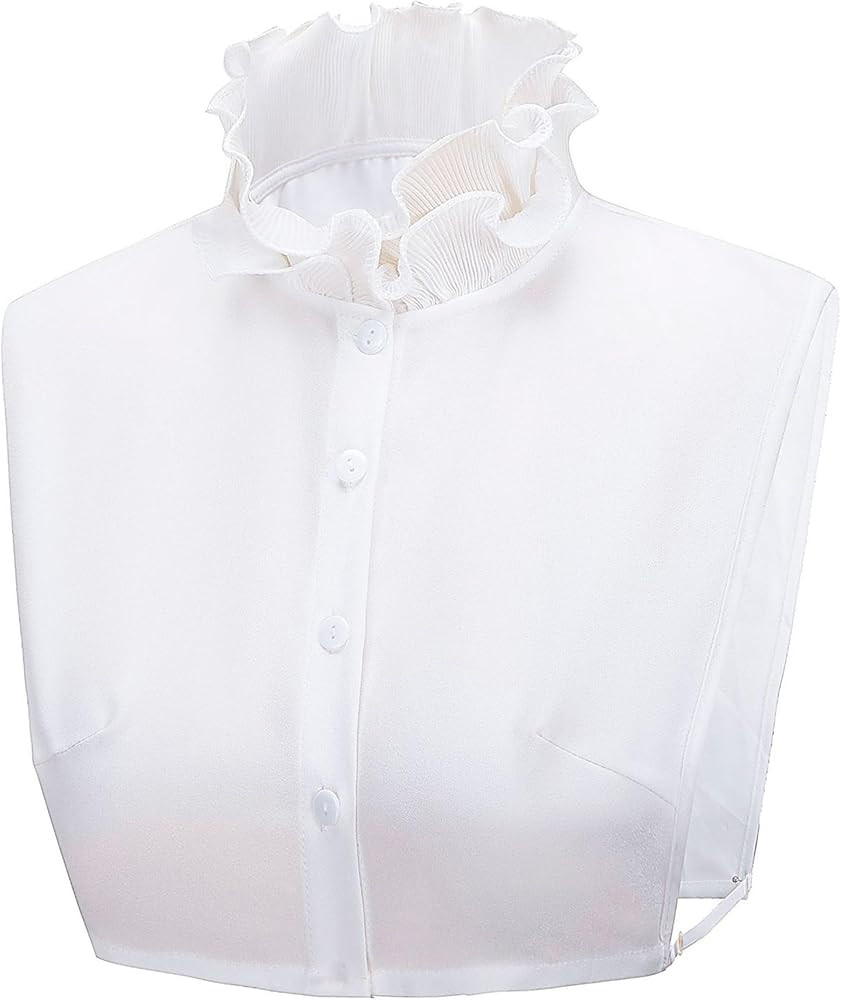 Fake Collar Shirt Versatile Accessories Victorian Chiffon Dickey Collar For Women | Amazon (US)