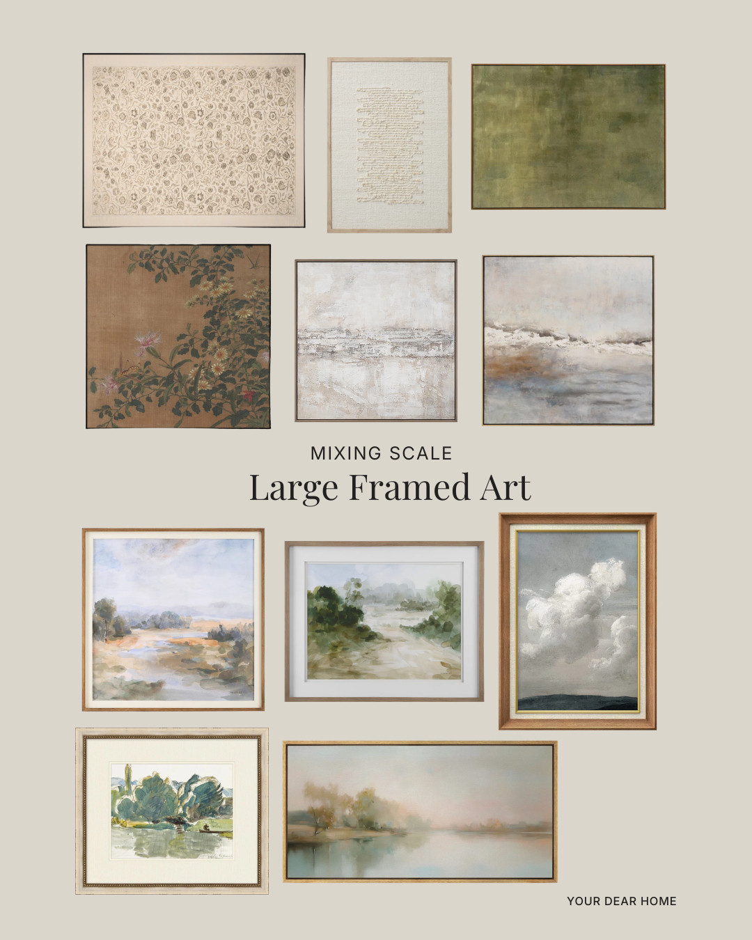 If your walls feel unfinished, go bigger. Large framed art anchors a room and adds instant polish without cluttering the space. 

 #LTKHome