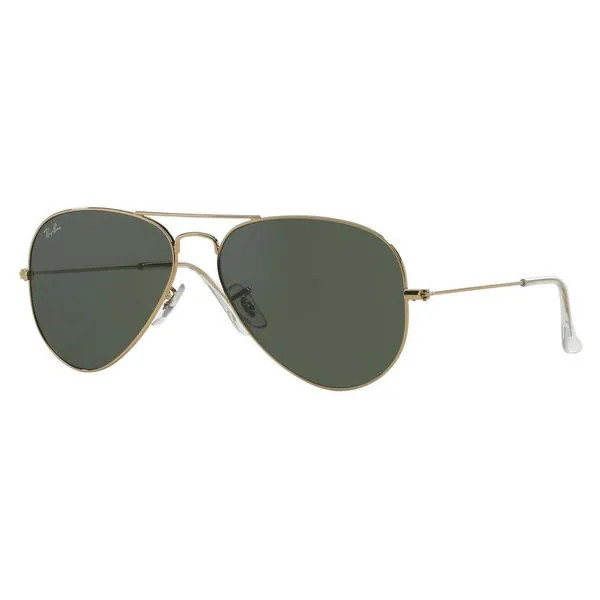 Ray-Ban Aviator RB3025 Unisex Gold Frame Green Lens Sunglasses | Bed Bath & Beyond