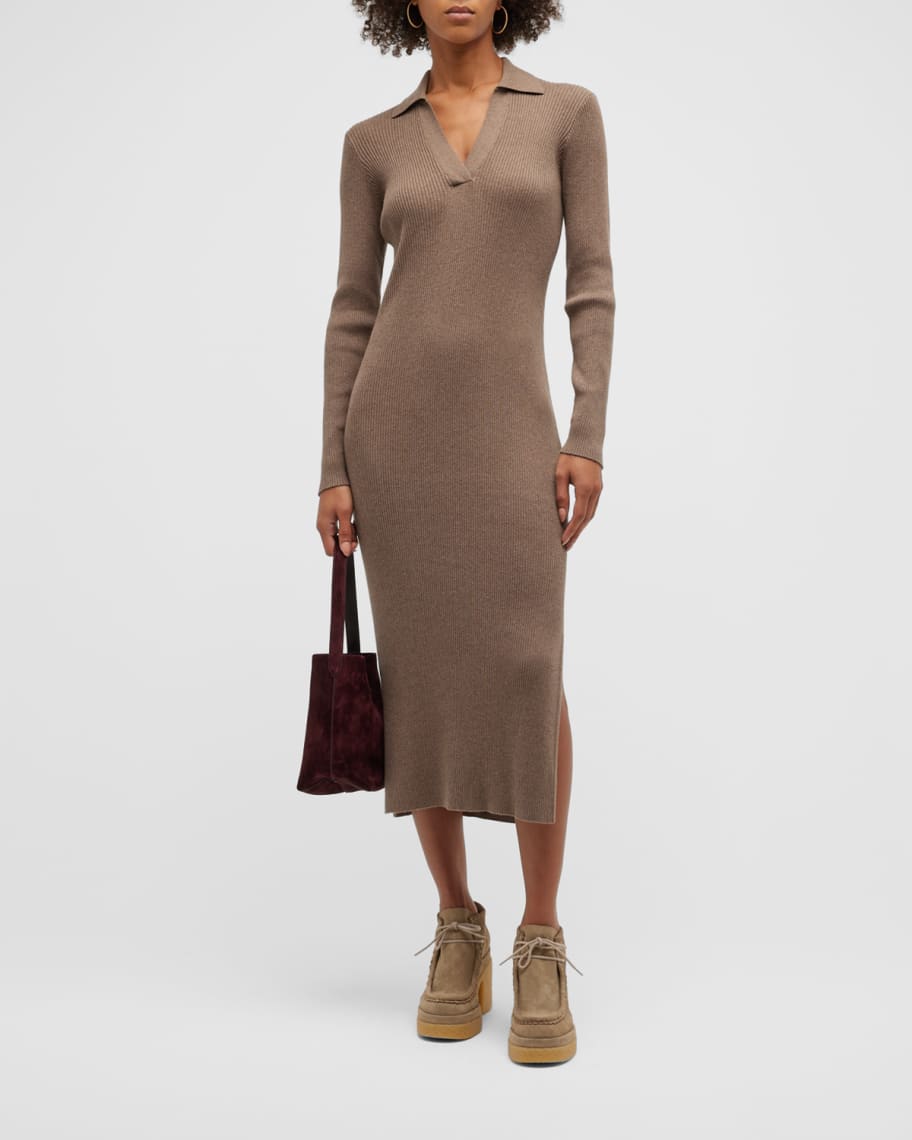 Rails Luciana Long-Sleeve Sweater Midi Dress | Neiman Marcus