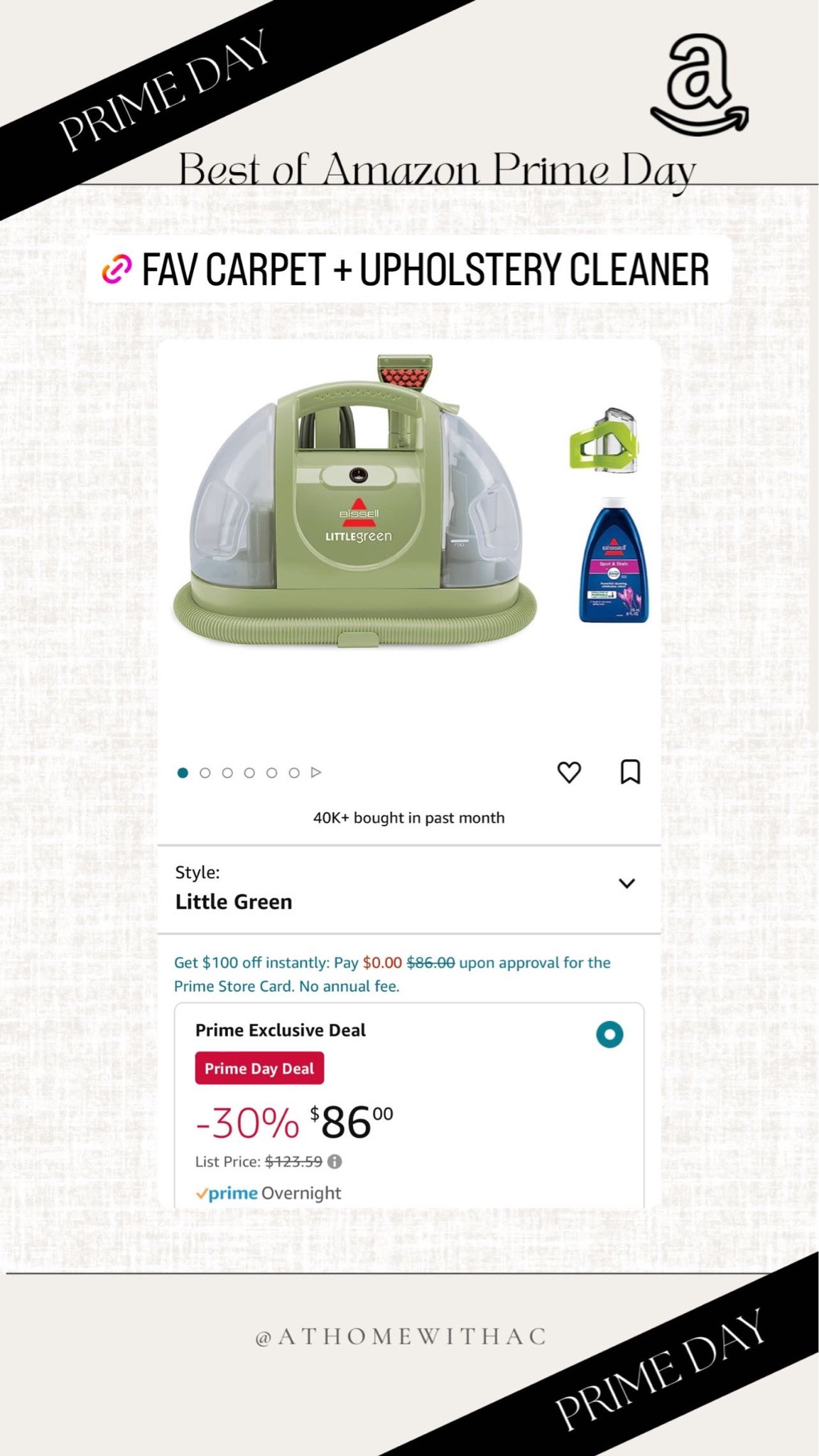 Carpet and upholstery handheld cleaning machine 

#LTKxPrimeDay #LTKFind #LTKhome