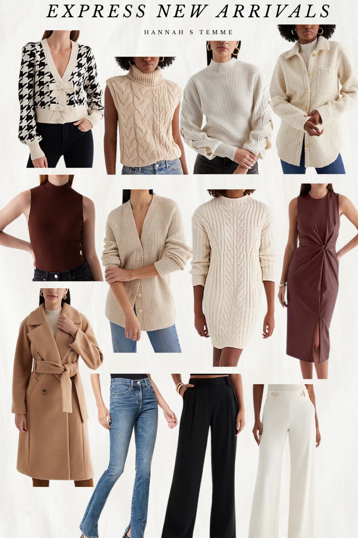 Express fall new arrivals that I am eyeing🍂

Fall outfit // fall workwear // work outfit // wrap coat // work pant // knit dress // sweater dress 

#LTKfindsunder100 #LTKworkwear #LTKSeasonal