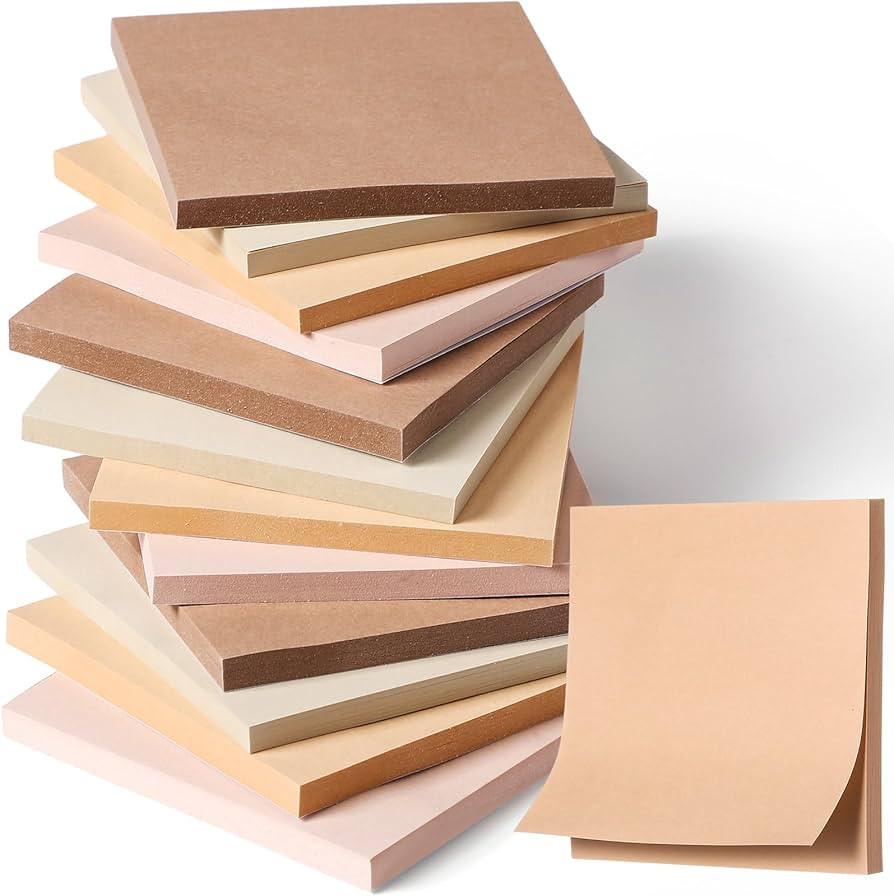 Thenshop 12 Pads Boho Sticky Notes 3''x3'', Self Stick Notes Pads Boho Office Supplies, Vintage A... | Amazon (US)
