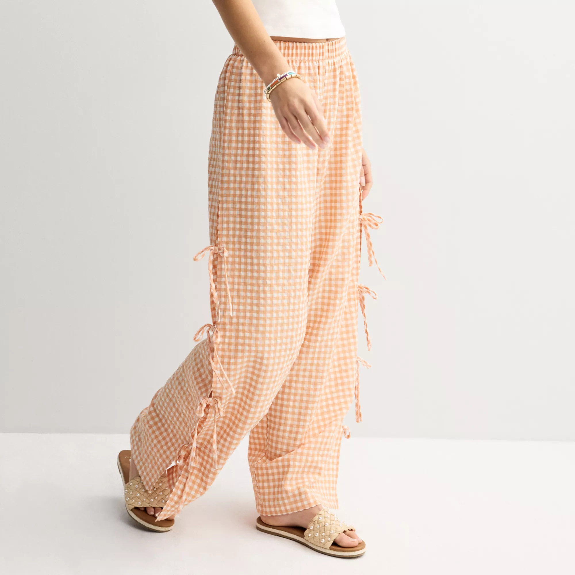 Juniors' Threads Of Luxx Boxer Pants With Bow Tie Side Closure | Kohl's