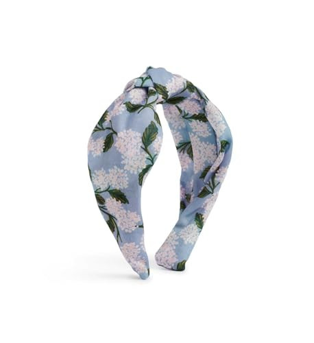 RIFLE PAPER CO. Blue Hydrangea Knotted Headband, Full Polyester on Durable Plastic Band, Hair Accessory for Everyday Use, Accent to Top Off Your Favorite Outfit | Amazon (US)
