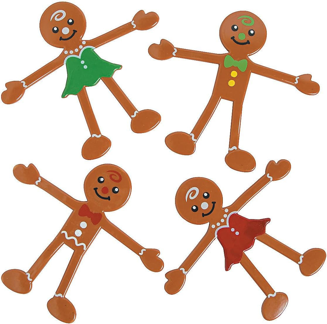 Fun Express Gingerbread Bendables Christmas Stocking Stuffers - 24 Pack Bulk Kids Toys for Party ... | Amazon (US)