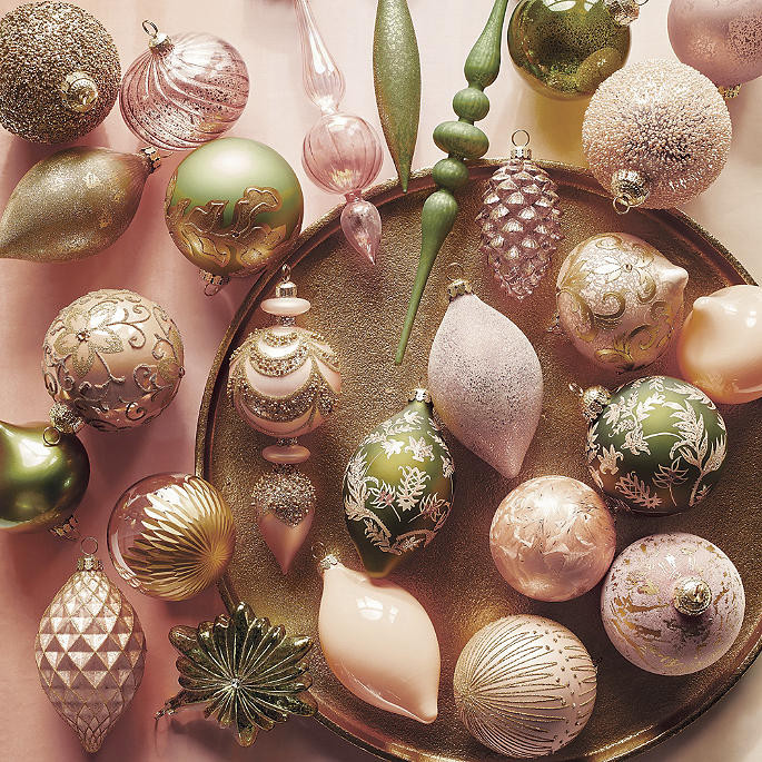 Vintage Magnolia 30-piece Ornament Collection | Frontgate | Frontgate