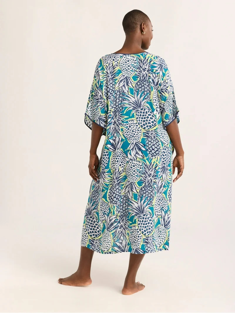 Joyspun Women’s Sleepwear Woven 46” Caftan Nightgown, S-4X | Walmart (US)