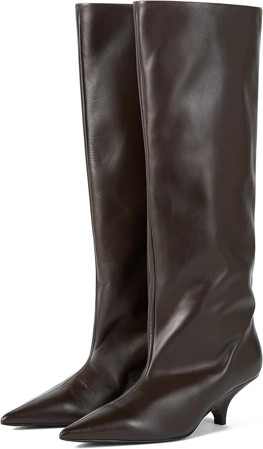 Women's Knee High Boots Wide Calf Boots Pointy Kitten Heel Thigh Boots Womens Fashion Fall Boots ... | Amazon (US)