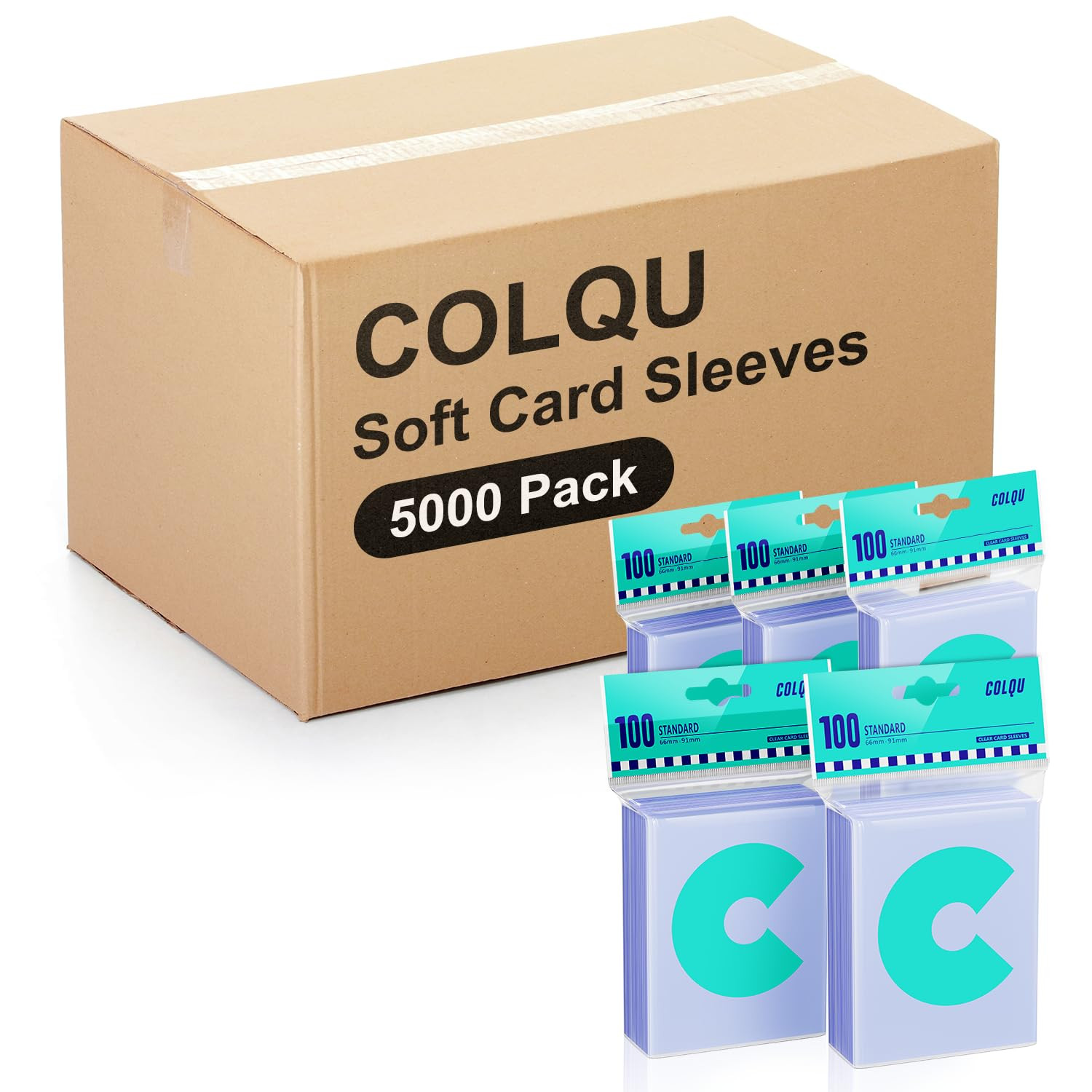 5000ct Clear Card Sleeves for Trading Cards, Soft Baseball Sports Card Sleeves, Soft Plastic Prot... | Amazon (US)