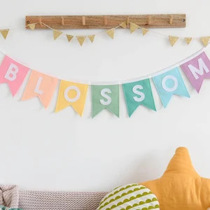 Pastel rainbow Custom name banner Personalised bunting Kids room decor New baby gift Birthday banner | Etsy (US)