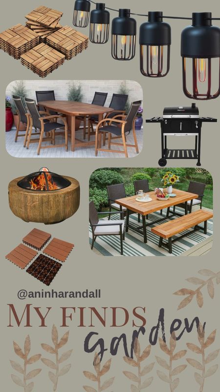 Wood Flooring Tiles for Deck | Interlocking Wood Flooring Tiles for Deck | Wood/Plastic Composite Interlocking Deck Tiles for Outdoor Flooring | Outdoor Fire Pit | 24 Inch Metal Wood Burning Fireplace with Spark Cover | Poker | Woodgrain Design for Patio | Picnic | Backyard | Charcoal BBQ Grill | LP Gas & Charcoal Outdoor Combination Grill | LED Lantern String Lights for Indoor Outdoor Garden Deck Wedding Camping Decoration | Outdoor Dining Set with Acacia Wood | Extendable Oval Patio Dining Set | Solid Wood 

#LTKhome #LTKSeasonal #LTKwedding