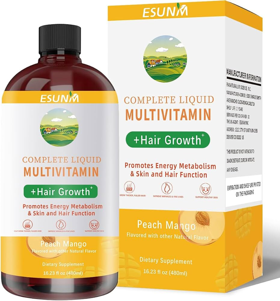 Complete Liquid Multivitamin + Hair Growth, Promotes Energy Metabolism& Skin and Hair Function| V... | Amazon (US)
