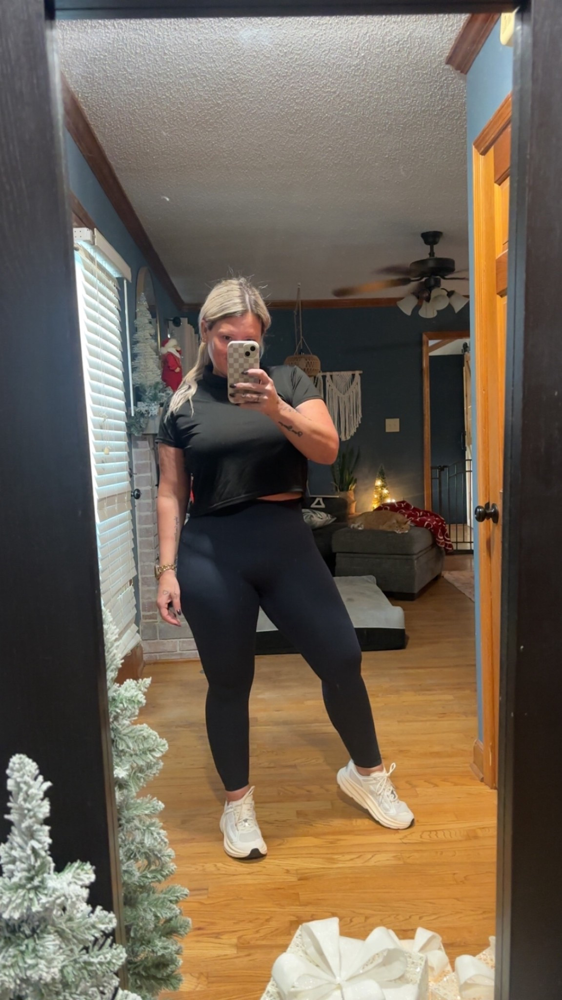 Gym fit. These high waisted, tummy control leggings from Halara are my favorite!
Top: Large
Leggings: Large

#LTKActive #LTKMidsize