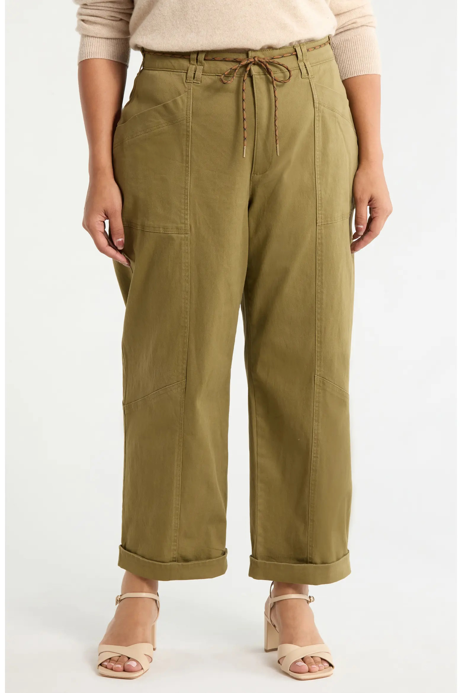 Ultra Skyrise Relaxed Drawstring Waist Stretch Cotton Pants (Women) | Nordstrom | Nordstrom