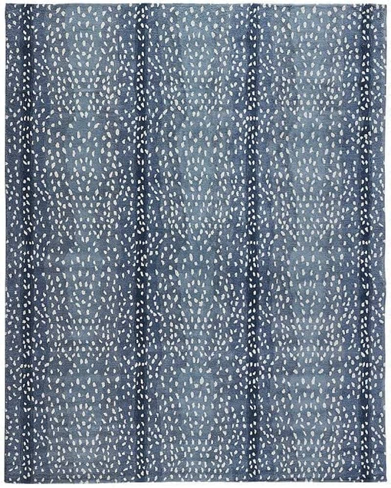Wallard Design Antelope Cheetah Blue Animal Contemporary Handmade 100% Woolen Area Rugs & Carpets... | Amazon (US)