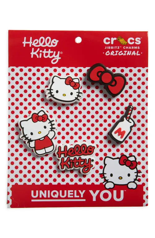 CROCS x Hello Kitty 5-Pack Jibbitz Shoe Charms in White at Nordstrom | Nordstrom