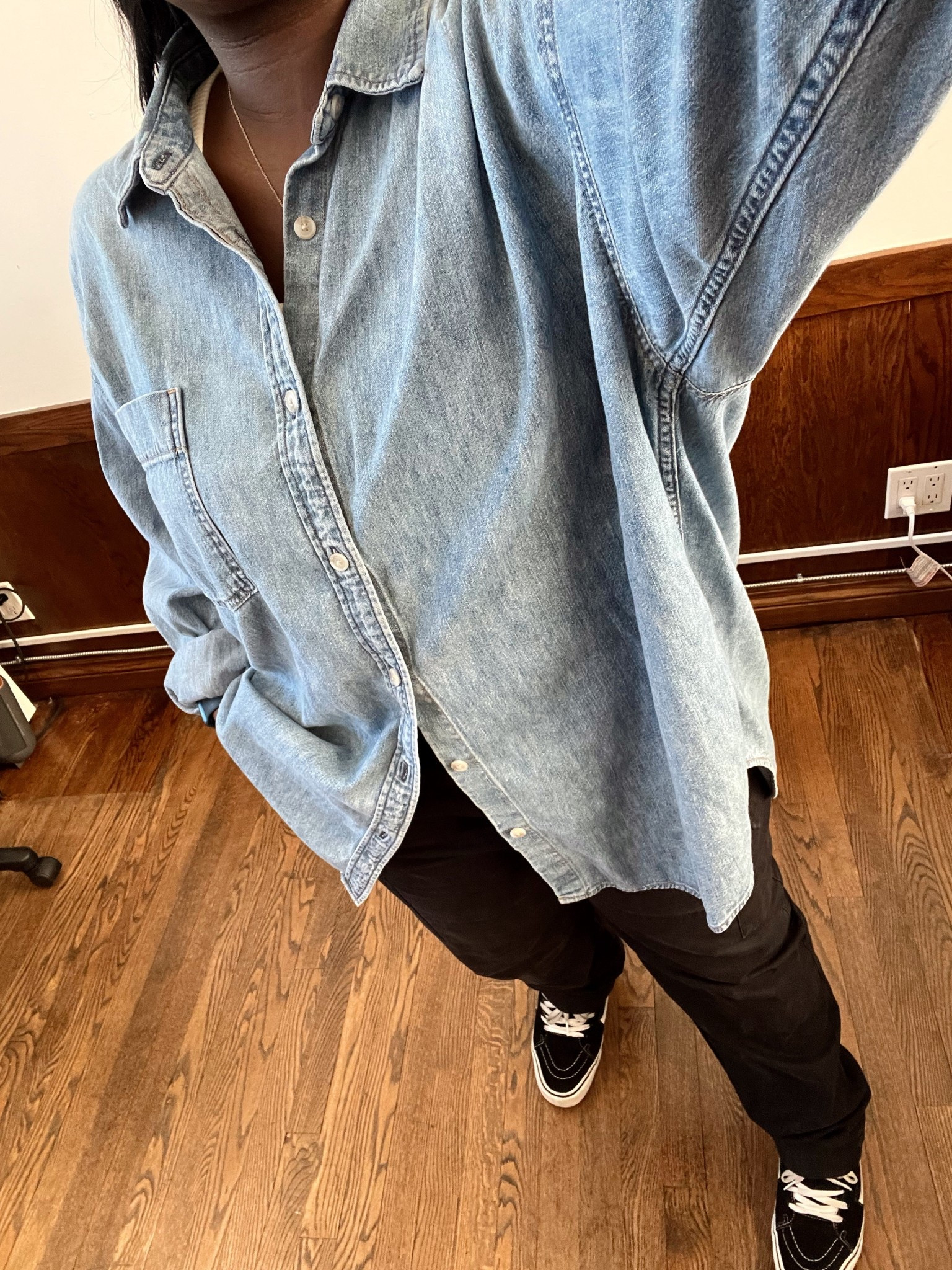 We love a comfy, casual outfit. I’ve been wearing this oversized denim shirt with everything. 

#LTKMidsize #LTKSeasonal #LTKStyleTip