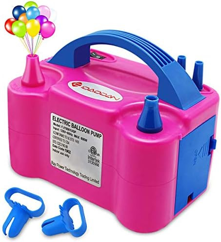 IDAODAN Portable Dual Nozzle Rose Red 110V 600W Electric Balloon Blower Pump/Electric Balloon Inf... | Amazon (US)