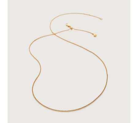Fine Chain Necklace Adjustable 61cm/24" | Monica Vinader (Global)
