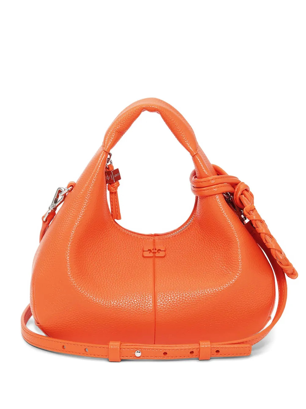 GANNI Mini Textured Leather Tote Bag | Orange | FARFETCH | Farfetch Global