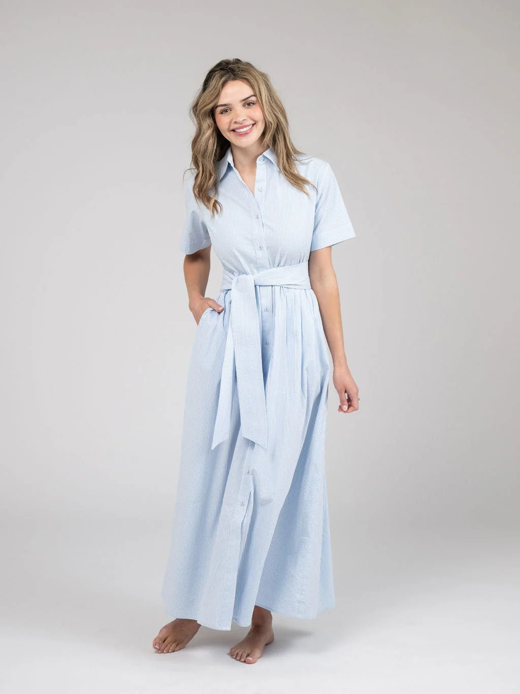 The Elle Maxi Dress | Seersucker | Beau & Ro