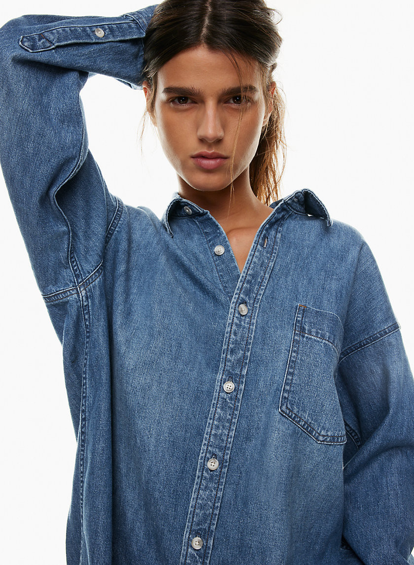 Denim Forum Women's The '80S Comfy Denim Shirt in 5 Yrs Kiss N Tell Bl | 2XL | Aritzia
