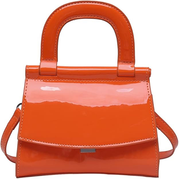 Tngan Women PU Evening Handbag Patent Leather Handbag Fashion Candy Color Shoulder Bag Crossbody | Amazon (US)