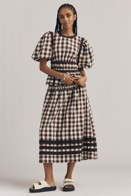 Damson Madder Everly Ruffle Blouse | Anthropologie (US)