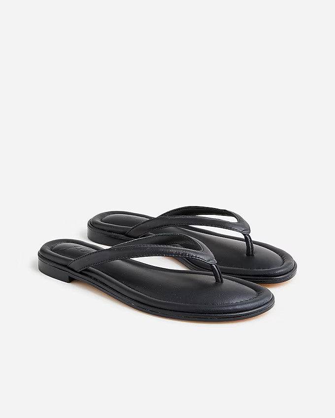 Menorca padded thong sandals in leather | J. Crew US