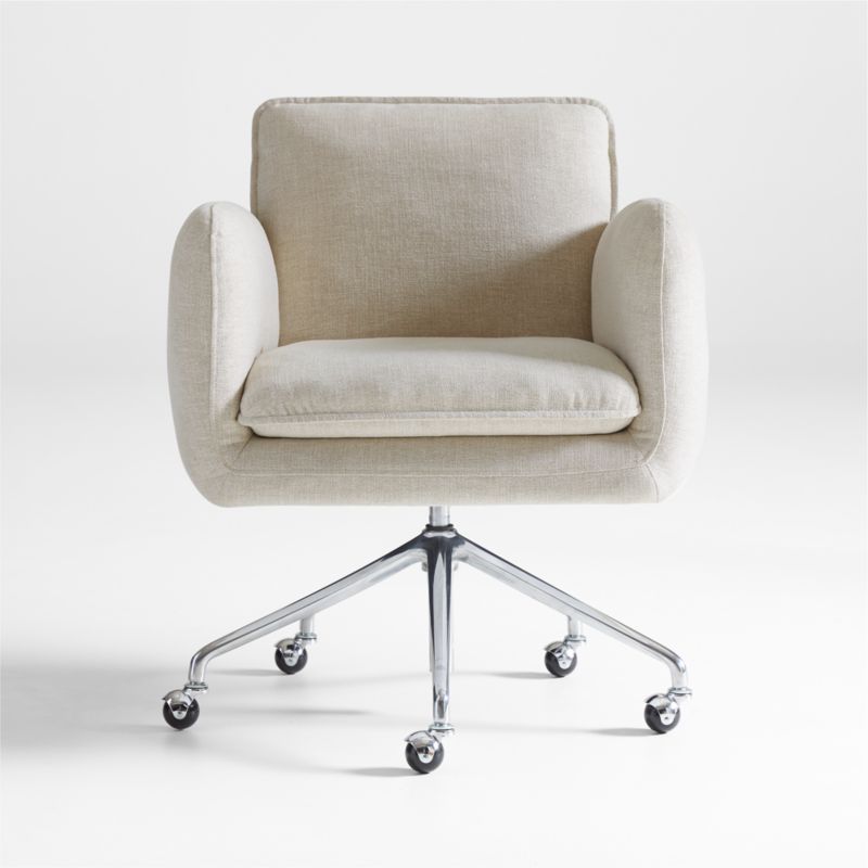 Jens Plush Ivory Office Chair + Reviews | Crate & Barrel | Crate & Barrel