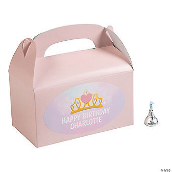 Personalized Princess Party Favor Boxes - 12 Pc. | Oriental Trading | Oriental Trading Company