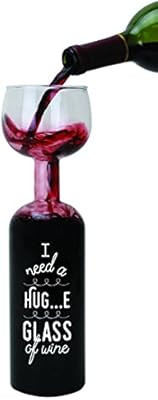 BigMouth Inc. Original Wine Bottle Glass -I Need a Huge Glass of Wine, Large Wine Glass, 750 mL | Amazon (US)