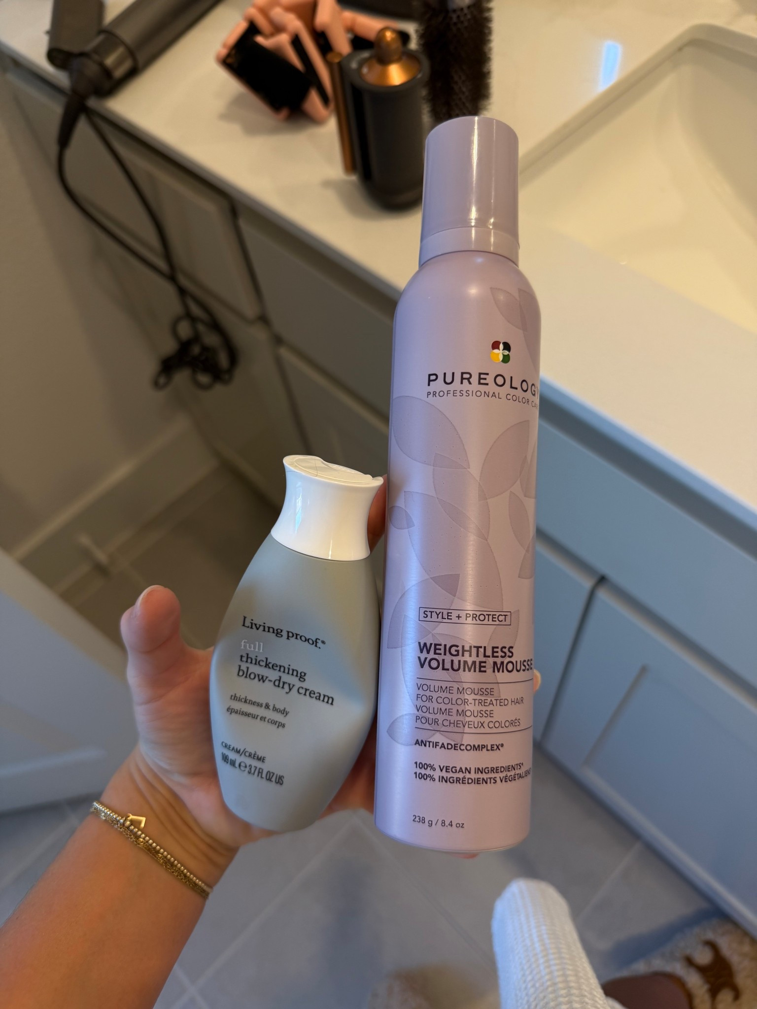 My favorite hair products I’ve been using to add some volume to my hair before blowing it out! Definitely adds lots of volume throughout the roots!

#LTKBeauty #LTKFindsUnder50 #LTKselfcare