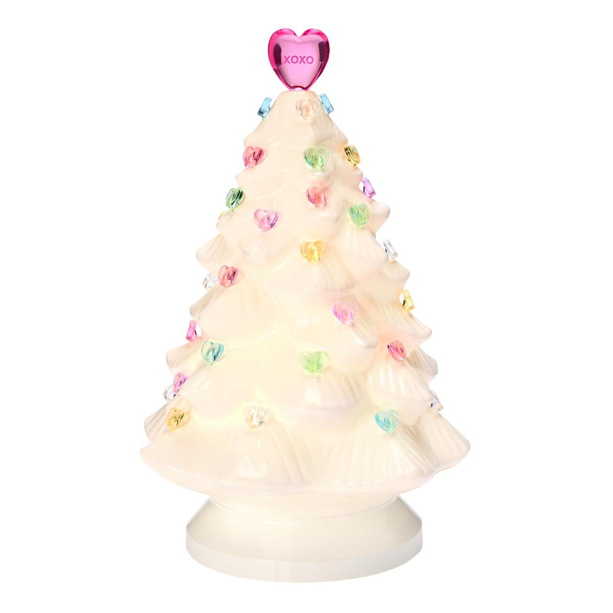 Miss Valentine 14" Nostalgic Lit Tree w/Heart Bulb - 23334888 | HSN | HSN