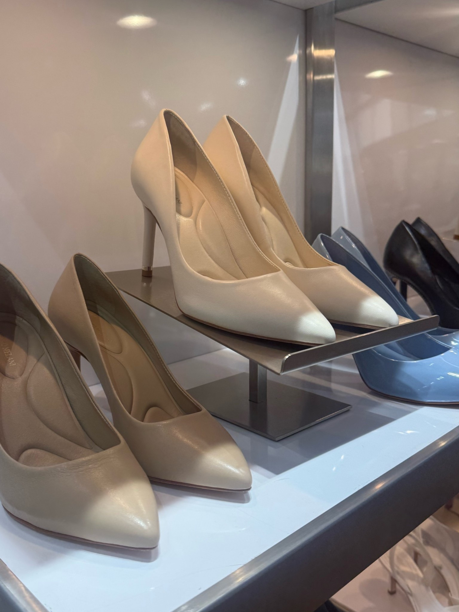 love these cushioned pumps for work! Very comfortable. I would get 1/2 size down they stretch. 

White heels 
Off white heels 
taupe heels

#LTKootd #LTKWedding #LTKWorkwear