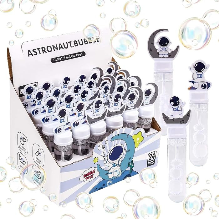 JOYYPOP 24 Pack Mini Bubble Wands for Kids Space Party Favors Astronaut Bubble Wands Summer Gifts... | Amazon (US)