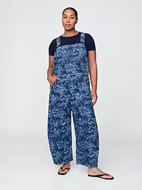 UltraSoft Denim Horseshoe Overalls | Gap (US)