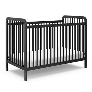 Pasadena Black 3-in-1 Convertible Crib | The Home Depot